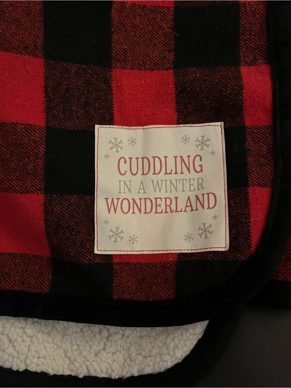 XL - new w/o tag- DEMDACO Cuddling in a Winter Wonderland Buffalo Plaid blanket